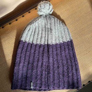 Skida Cashmere Haven Pom Beanie, Purple Heather
